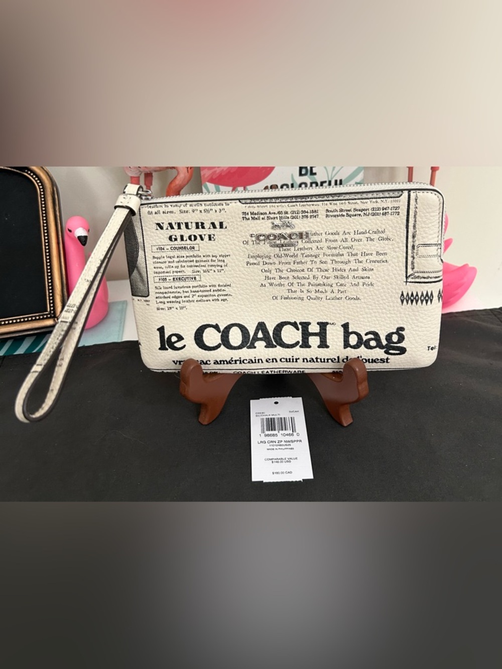 COACH Newspaper Print Large Wristlet/Clutch NWT (SOLD OUT IN STORES)